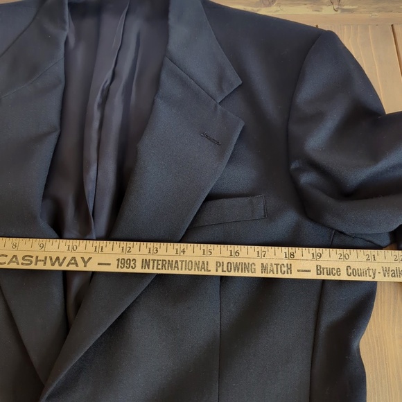 Stafford Executive Men’s Black Wool Single Breasted Notch Lapel Blazer - Picture 5 of 10